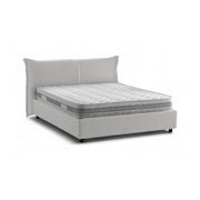Letto matrimoniale Akio, Made in Italy, Apertura frontale, con materasso 160x190 cm incluso, Bianco