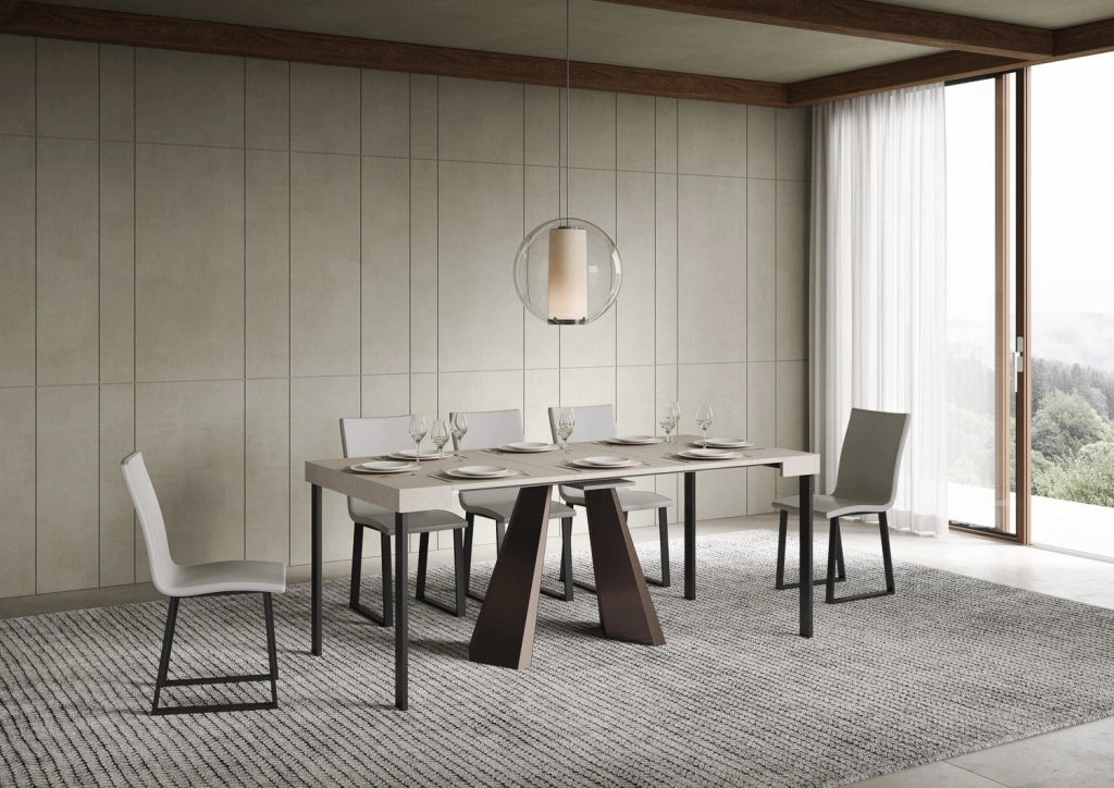 Consolle Allungabile 90-196x40x77 cm Diamante Small Cashmere Telaio Orso