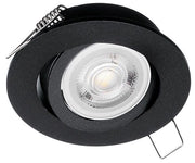 Faretto incasso tondo nero alluminio GU10 40W EKZ343 Eko-Light