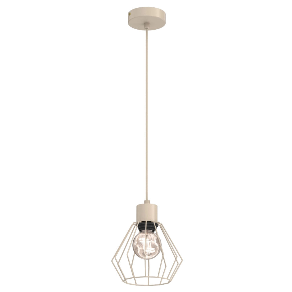 Lampada a sospensione industriale Parkla beige E27 Luminex