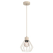 Lampada a sospensione industriale Parkla beige E27 Luminex