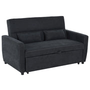 Divano letto 2 posti imbottito regolabile ¨C zephmum ¨C nero similpelle