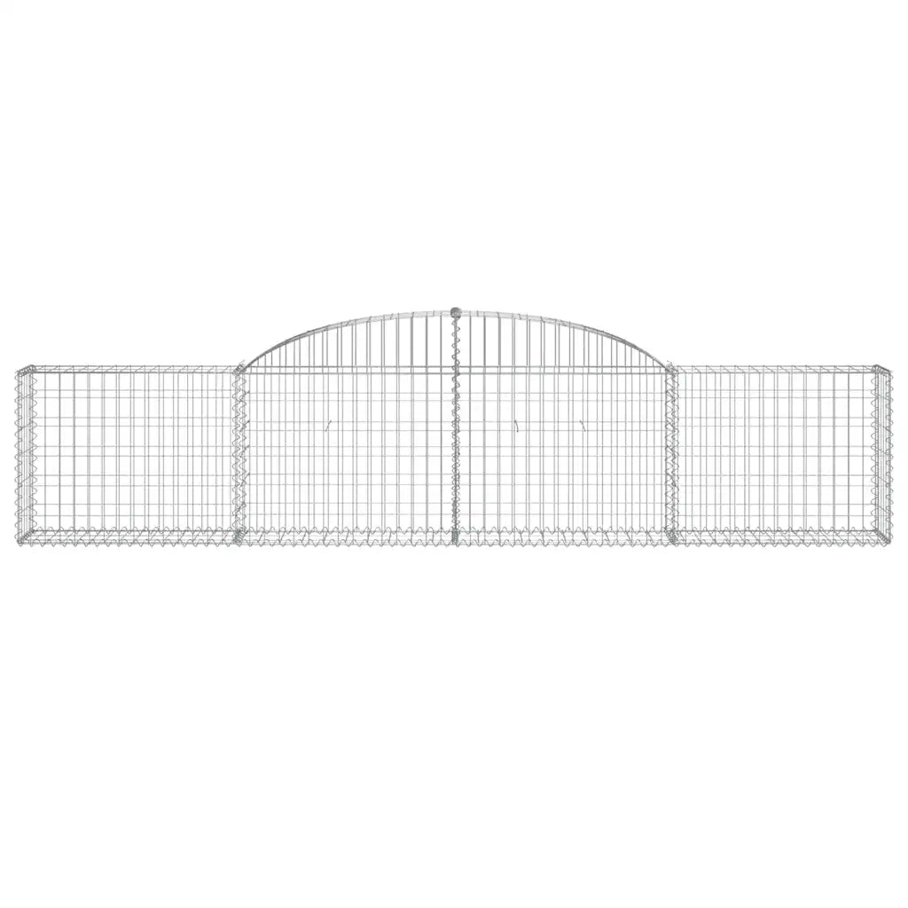 Cesti Gabbioni ad Arco 5 pz 300x30x60/80 cm Ferro Zincato