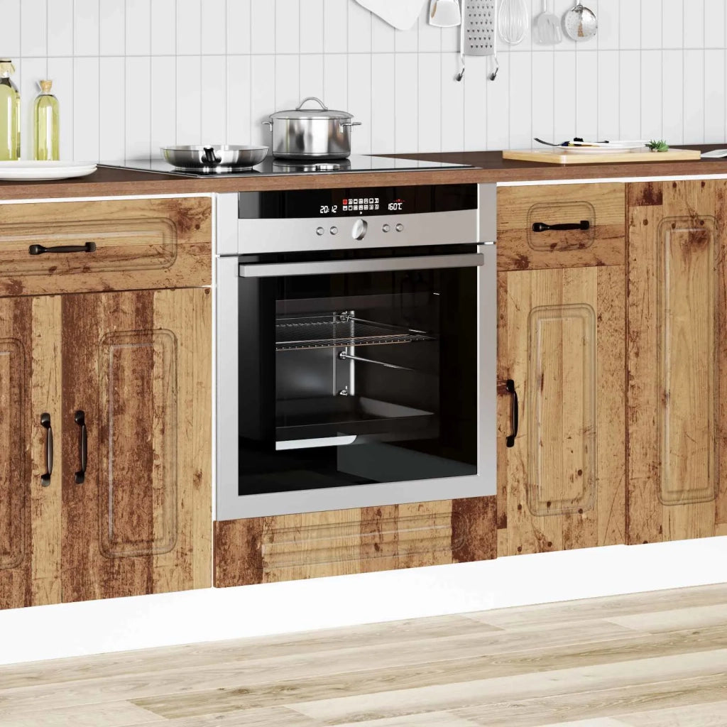 Armoire à four Kalmar vieux bois bois d'ingénierie