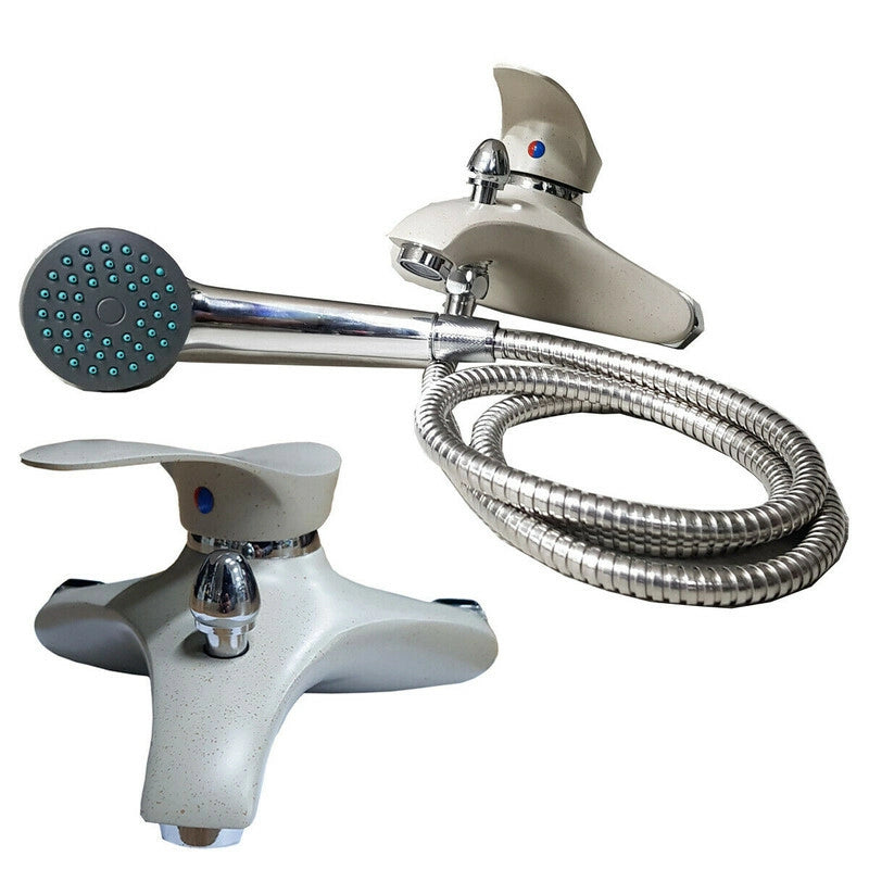 RUBINETTO MISCELATORE BAGNO VASCA SUPPORTO DOCCIA MONTAGGIO SABBIA PIETRA JH8192
