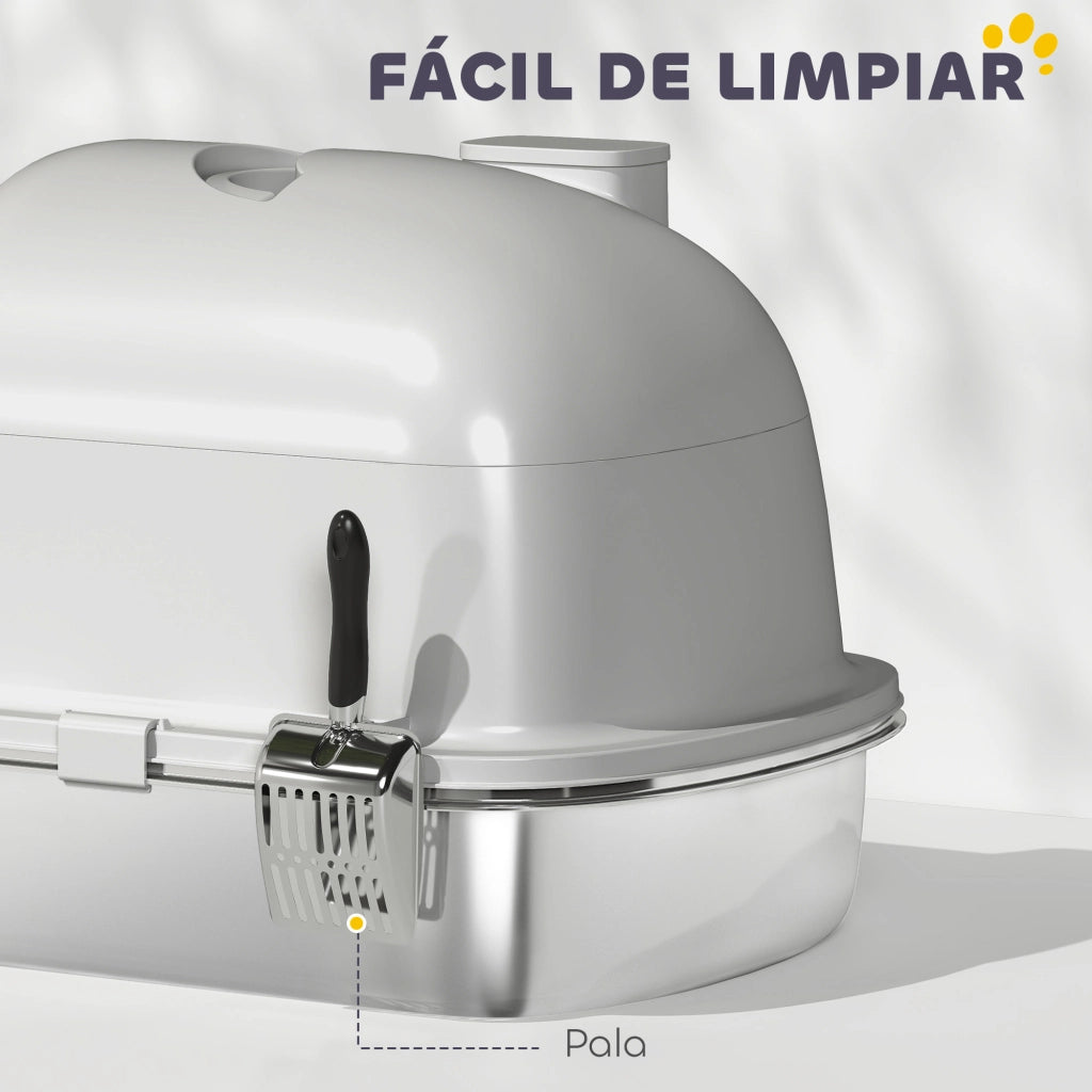 Arenero per Gatti ¨C zephmum ¨C Grigio Acciaio Inox 52,4x41,3x39,9 cm