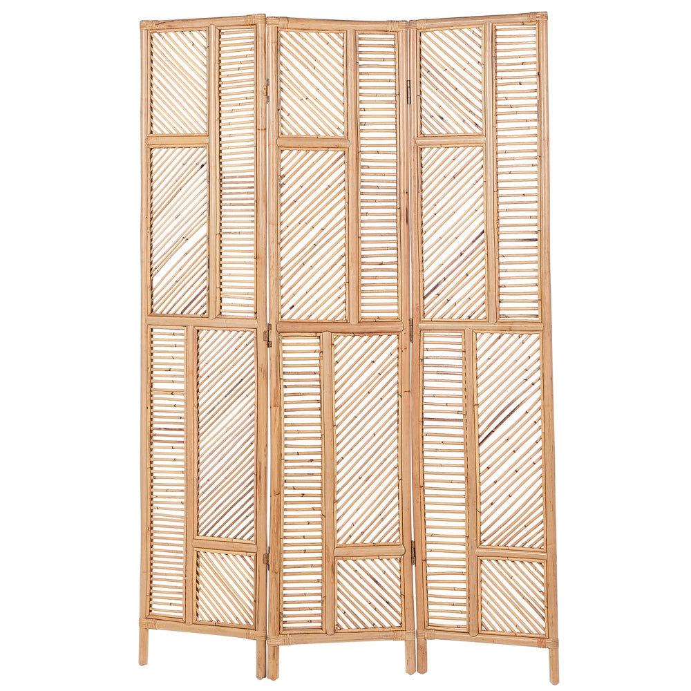 Divisorio per la stanza Telaio in rattan naturale 3 pannelli pieghevoli Schermo decorativo in vimini Divisorio