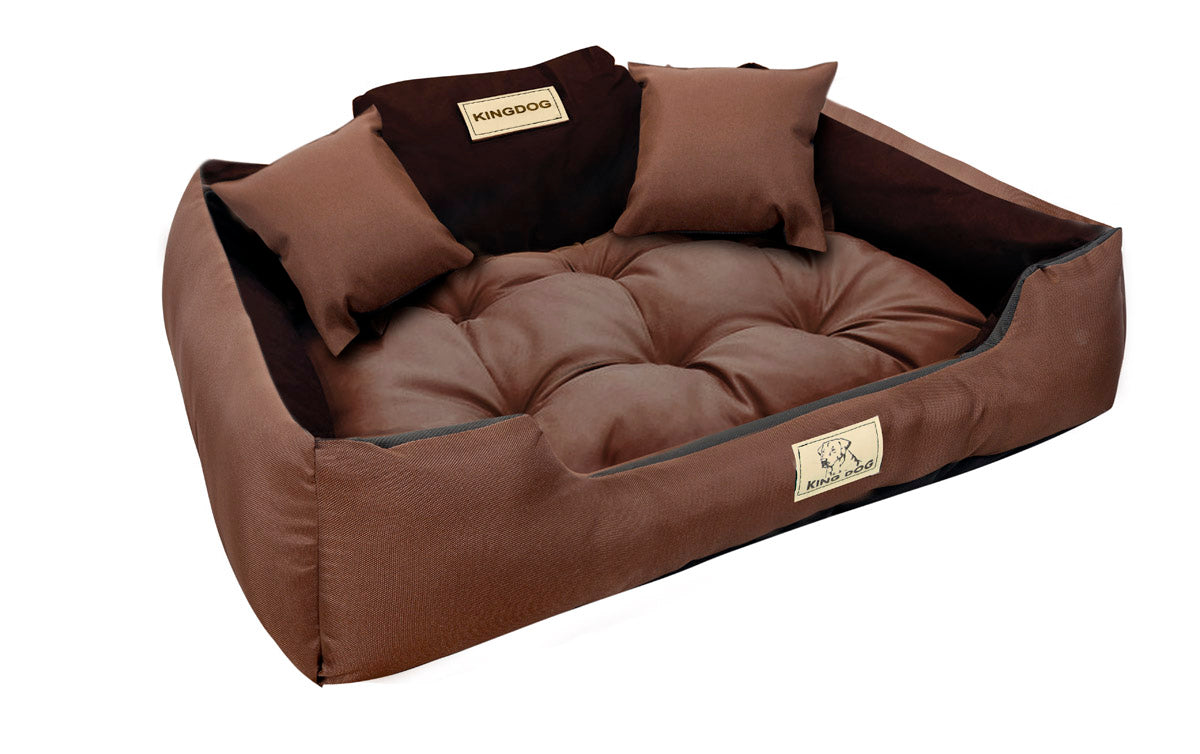 AIO FACTORY 55x45 cm KINGDOG Cuccia per cani impermeabile personalizzabile Marrone