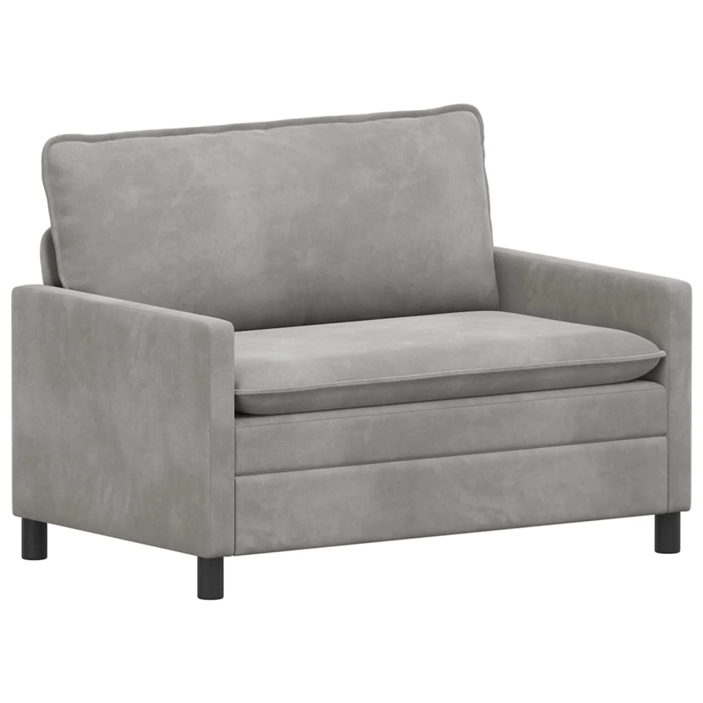 Divano Grigio Chiaro 126 x 81 x 87,5 cm Velluto