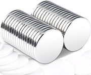 Pacco con 30 magneti neodymium, extra forti, 20 x 2 mm, magneti forti per lavagne magnetiche, magneti autoadesivi, piccoli rotondi con adesivo doppio per whiteboard, cucine, attrezzi per hobby, uffici