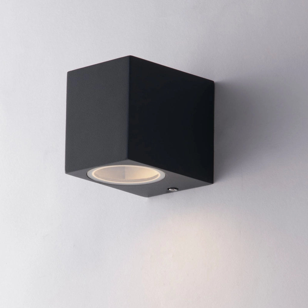APPLIQUE QUBO ANTRACITE 1 LUCE ATTACCO GU10 IP54 6,7X9,3X8CM