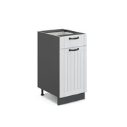 Vicco Mobiletto base per cucina Bianco casa di campagna 40 cm senza piano di lavoro