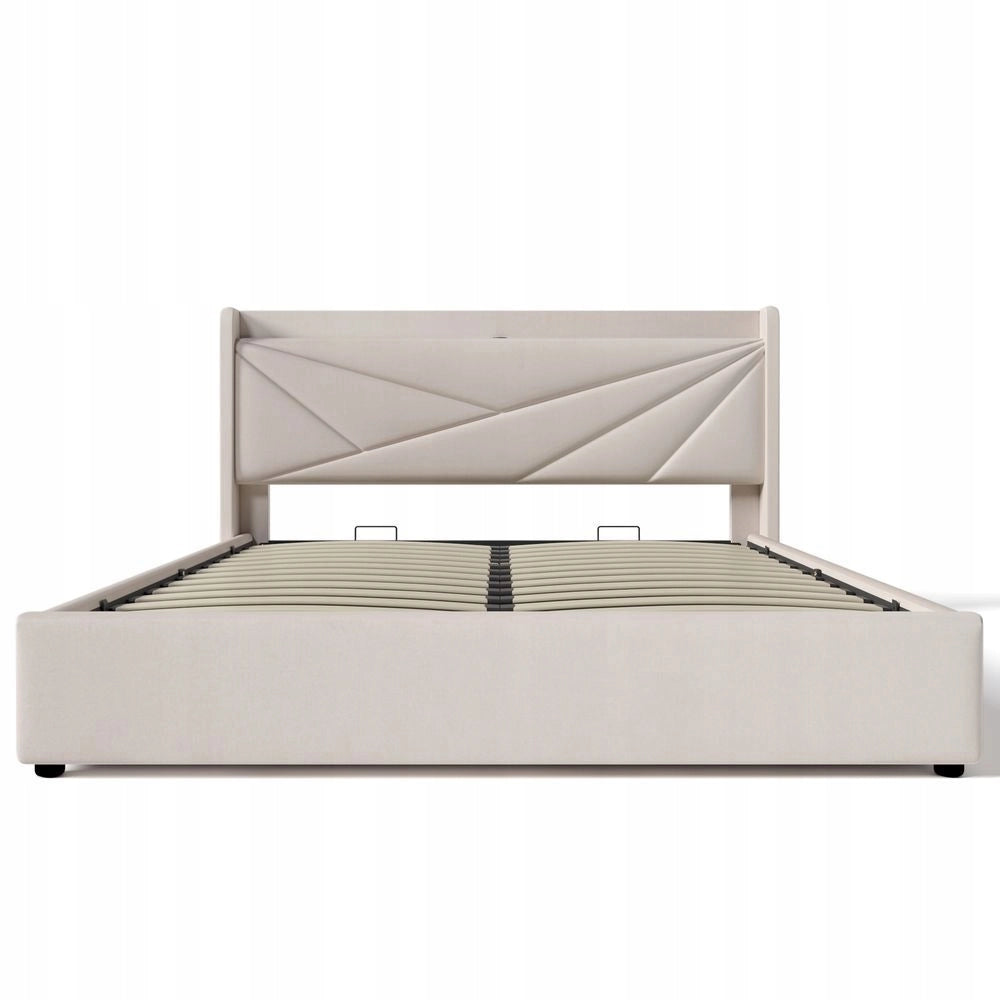 Letto con contenitore imbottito USB - Xylo - 180x200cm