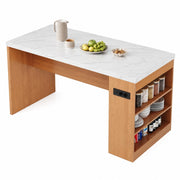 Mobile contenitore con 3 vani; LED e prese USB - per cucina - in MDF - 155×80×90 cm