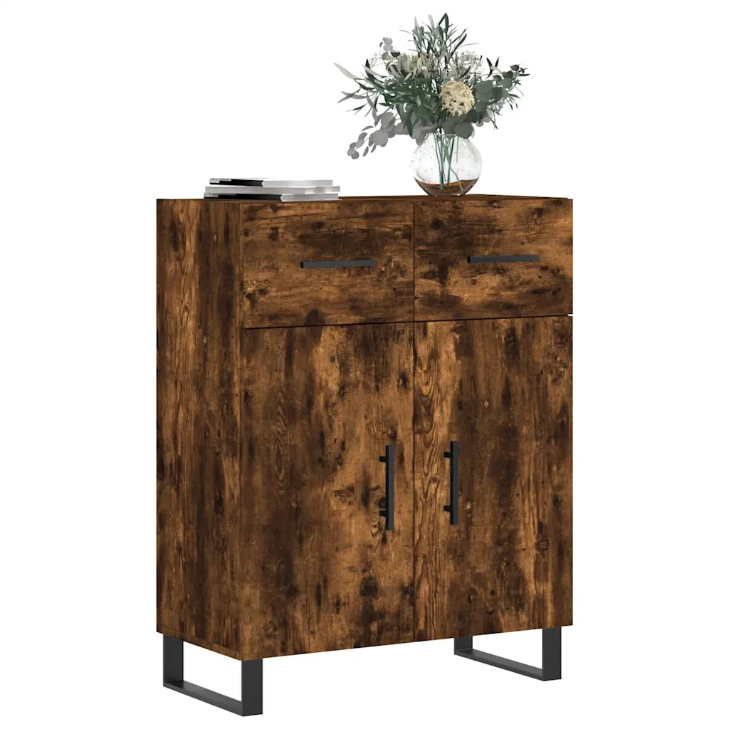 Credenza Rovere Fumo 69,5x34x90 cm in Legno Multistrato 828009