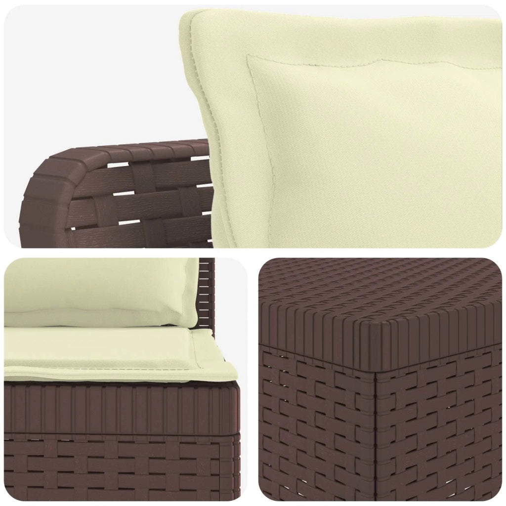 Divano da Giardino 6 Posti con Cuscini Aspetto Rattan PP 3444126