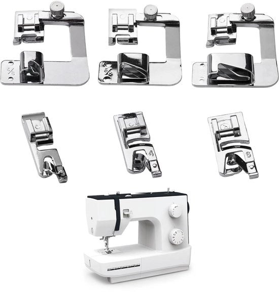 Accessori per macchina da cucire multifunzionali 6 pezzi - Righedaino - Piedino zoom - Varie misure - Duraturo e comodo - Accessori per macchina da cucire
