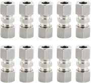 Connettore a raccordo a vite a gomito 10 pezzi - Messing rembuis - Verchroomd koper - 35 x 4,75 mm - Corrosione resistente
