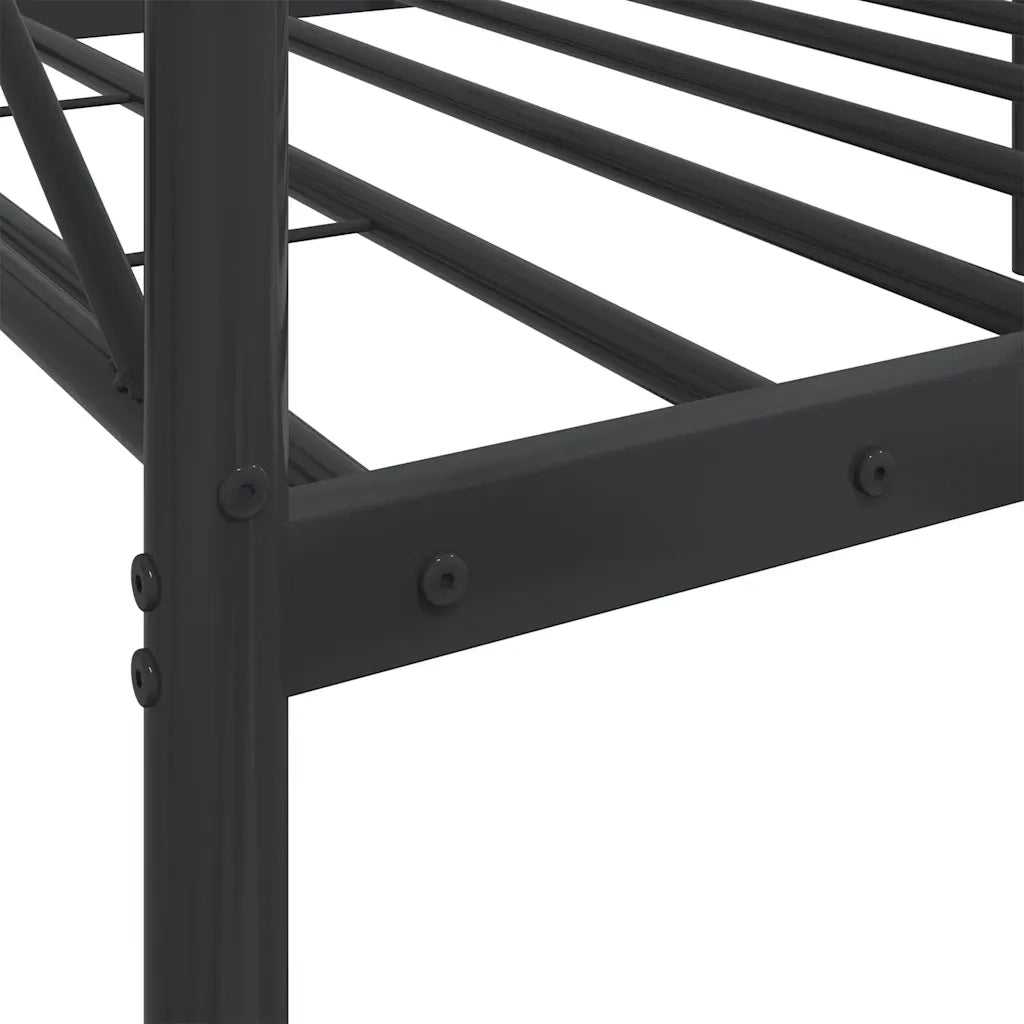 Dormeuse senza Materasso-Divano Letto-Struttura Letto Nero 90x200 cm in Acciaio