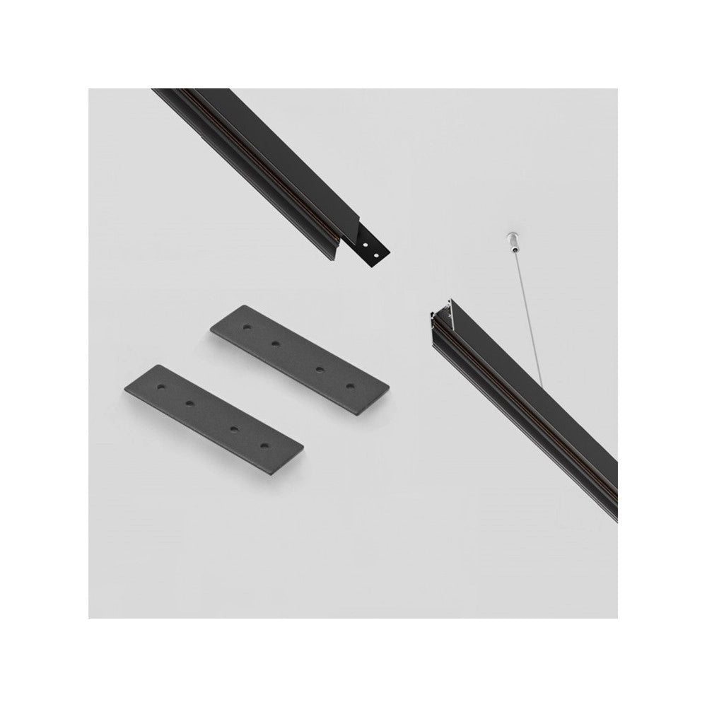Trade Shop - 2pz Staffa Lineare Connettore Giunzione Fissaggio Per Binario Magnetico Da Esterno Gs-co -