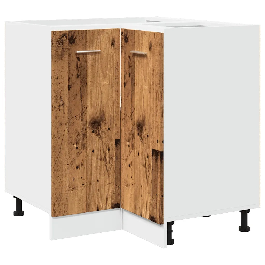 vidaXL Armadietto Cucina “Lyon” Legno Antico 75,5x75,5x81,5 cm