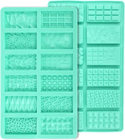 Silicati Chocolatini con 12 Forme per Mini-Repliche di Cioccolato - Fondo Profondo - Smalto Antiscorrosivo - Set a 2 Pezzi.