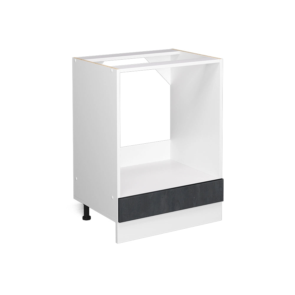 Vicco Frontale cucina Calcestruzzo nero 59.6 x 11.2 cm frontale del mobile per mobile da incasso forno