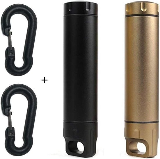 Portaoggetti impermeabili - Set da 2, alluminio, grande capacità, livello militare, caccia, campeggio