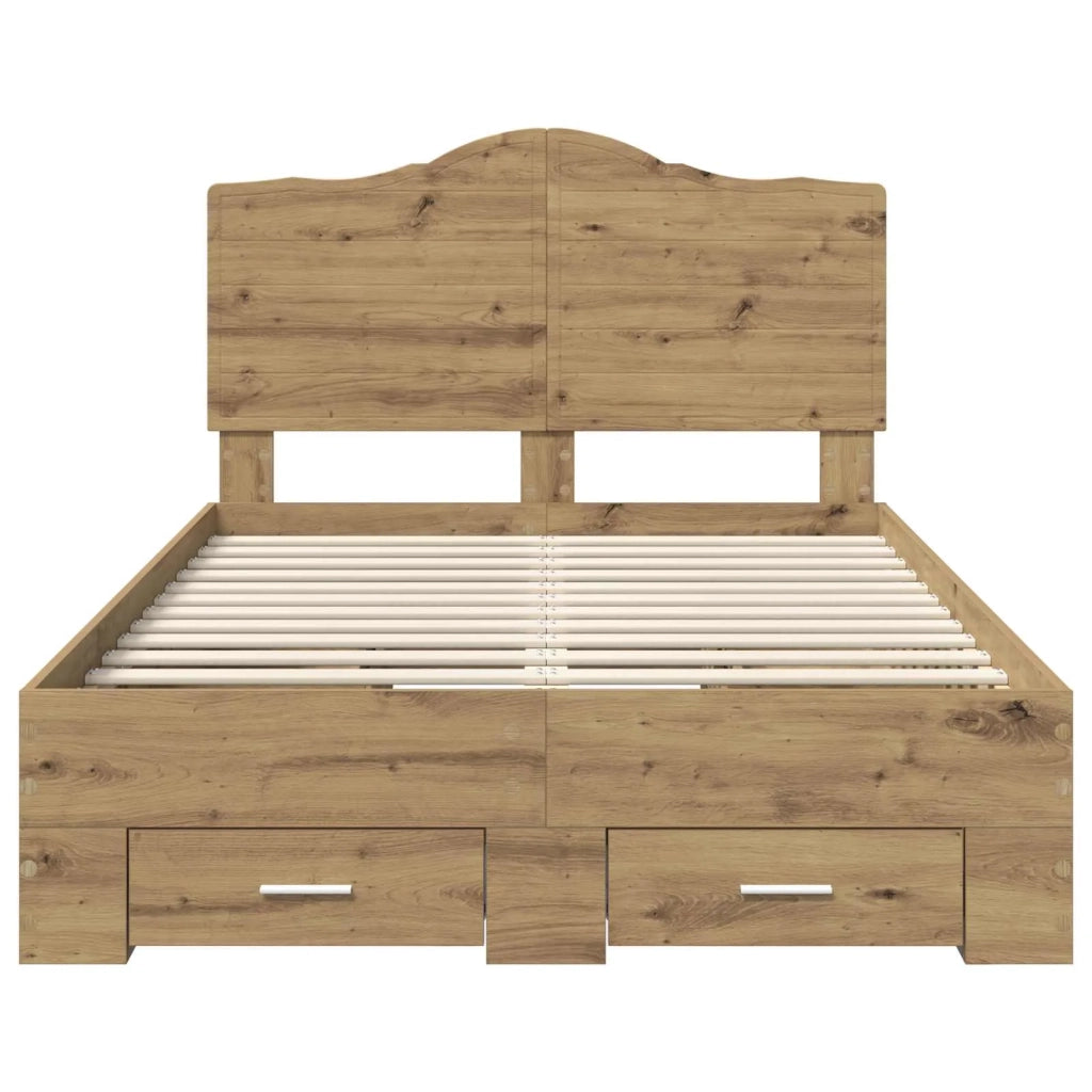 Struttura del letto Rovere artigianale 120 x 190 cm