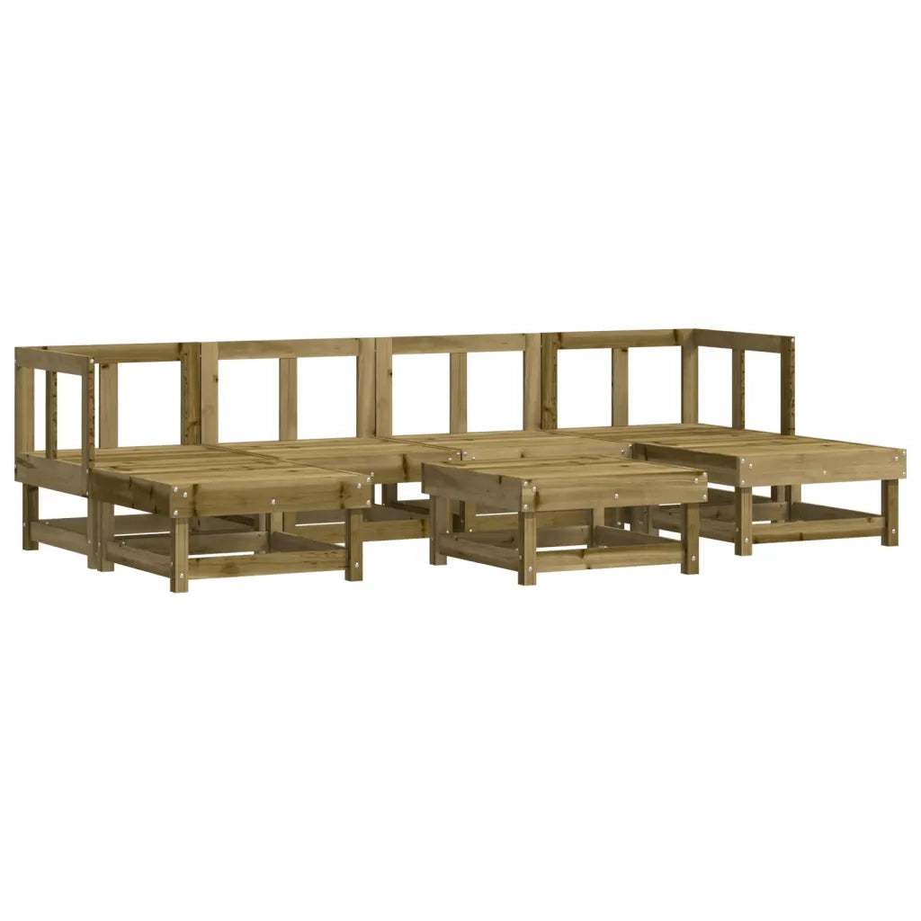 Set Salotto da Giardino 7 pz in Legno Impregnato di Pinocod mxl 106592