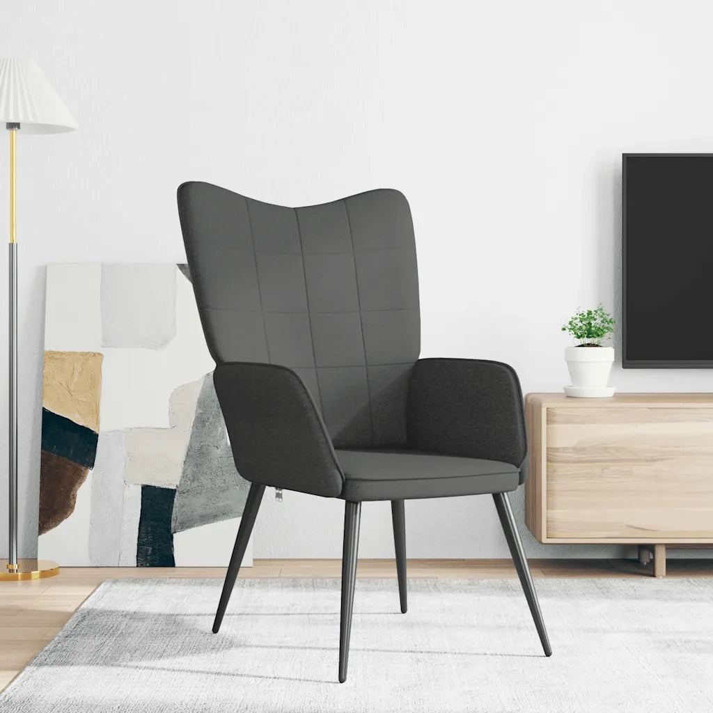 Sedia Relax Grigio Scuro in Tessuto 327942