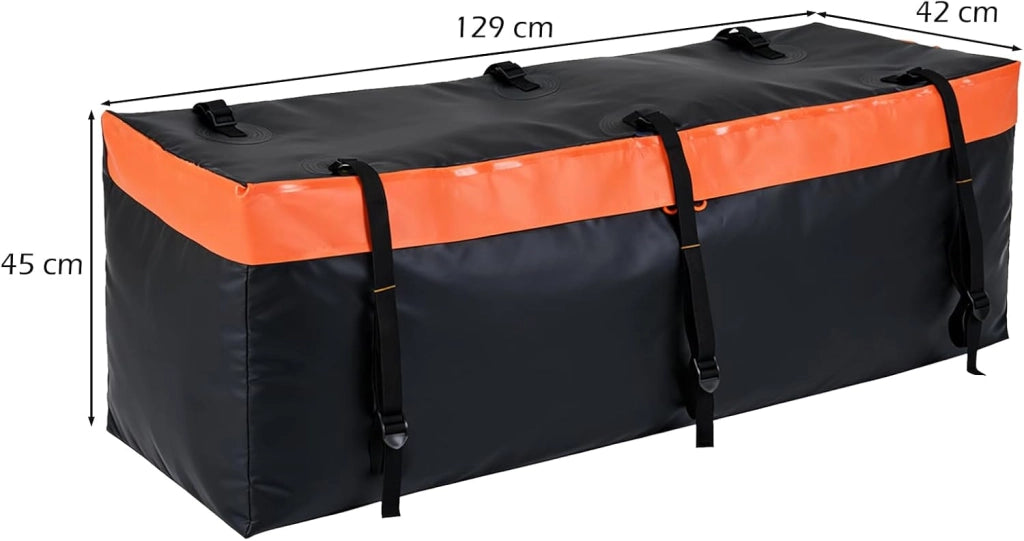 Borsa da Carico, Organizer Bagagliaio Auto in PVC Impermeabile con Cinghie Rinforzate e Sacca Portaoggetti, Borsa da Trasporto Pieghevole per Viaggio e Campeggio (250L| 129 x 42 x 45 cm)