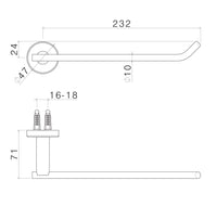 Portasciugamani da Parete Aperto in Acciaio Inox Satinato Nilo