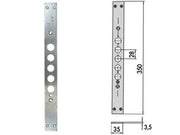 CONTROPIASTRA PER SERRATURE PORTE BLINDATE 06221 01  mm.35x350, spessore mm.3,5 (0622101)    CISA