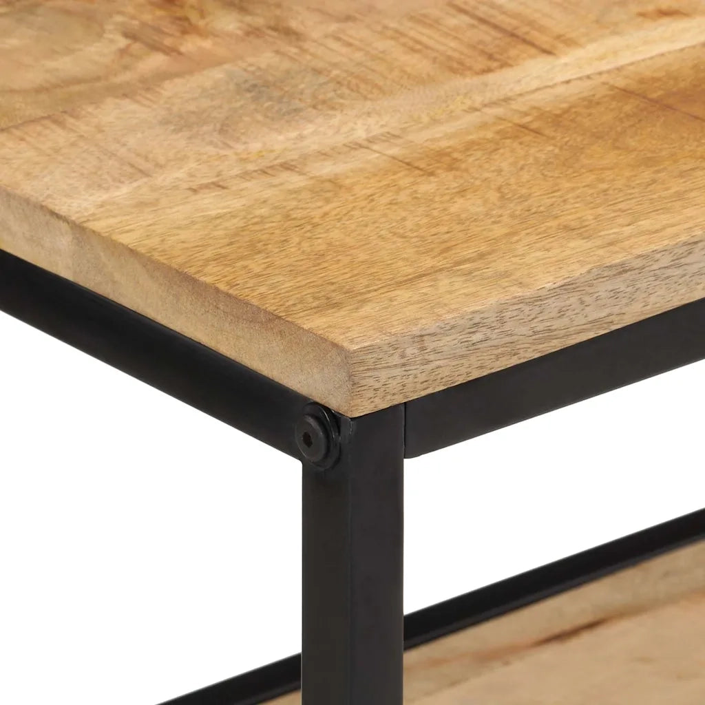 Tavolo Consolle 70x35x70 cm in Legno Massello di Mango Grezzo 374072