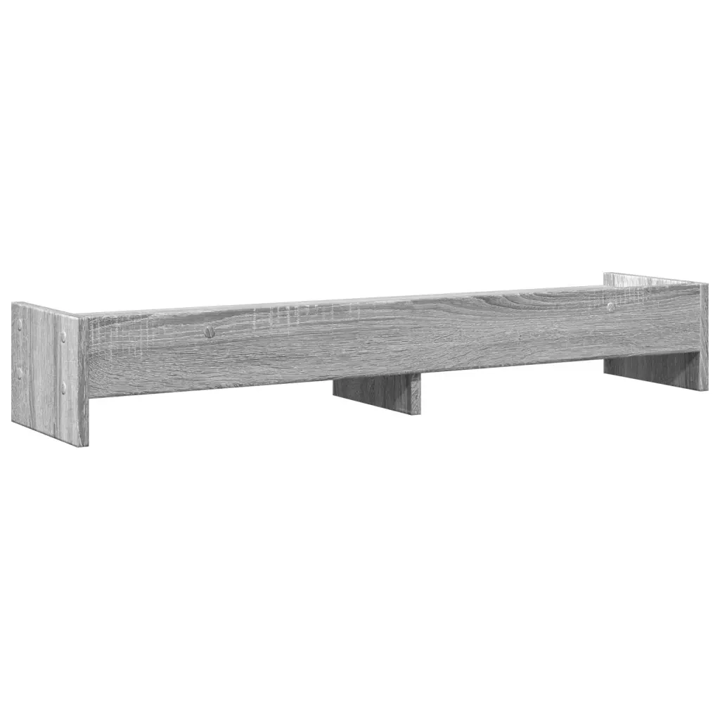 vidaXL Supporto Monitor Grigio Sonoma 100x24x16 cm Legno Multistrato