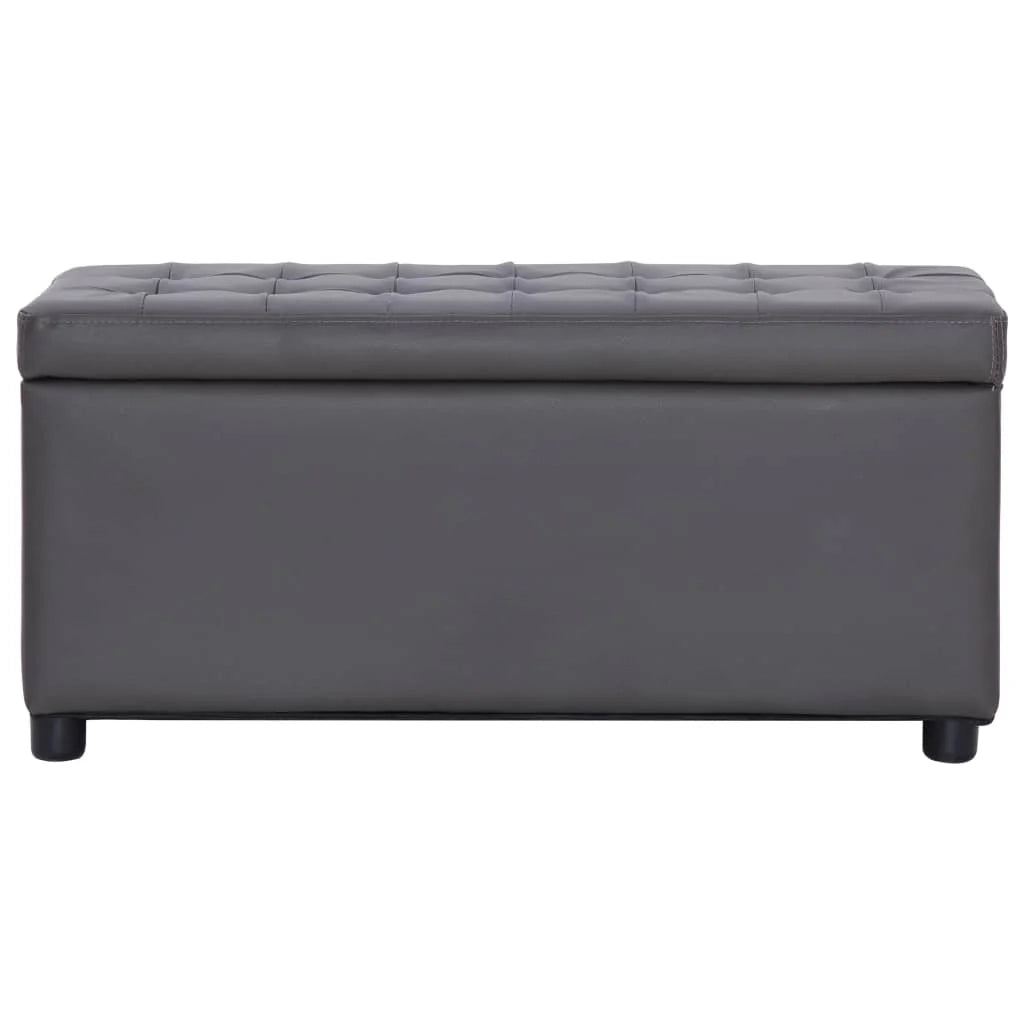 Pouf/panca contenitore 87,5 cm grigio similpelle 02_0010826