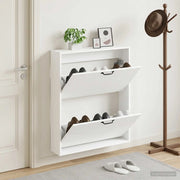 Mobiletto per Scarpe da Muro HOORN 71 x 17 x 86 cm Bianco 897295