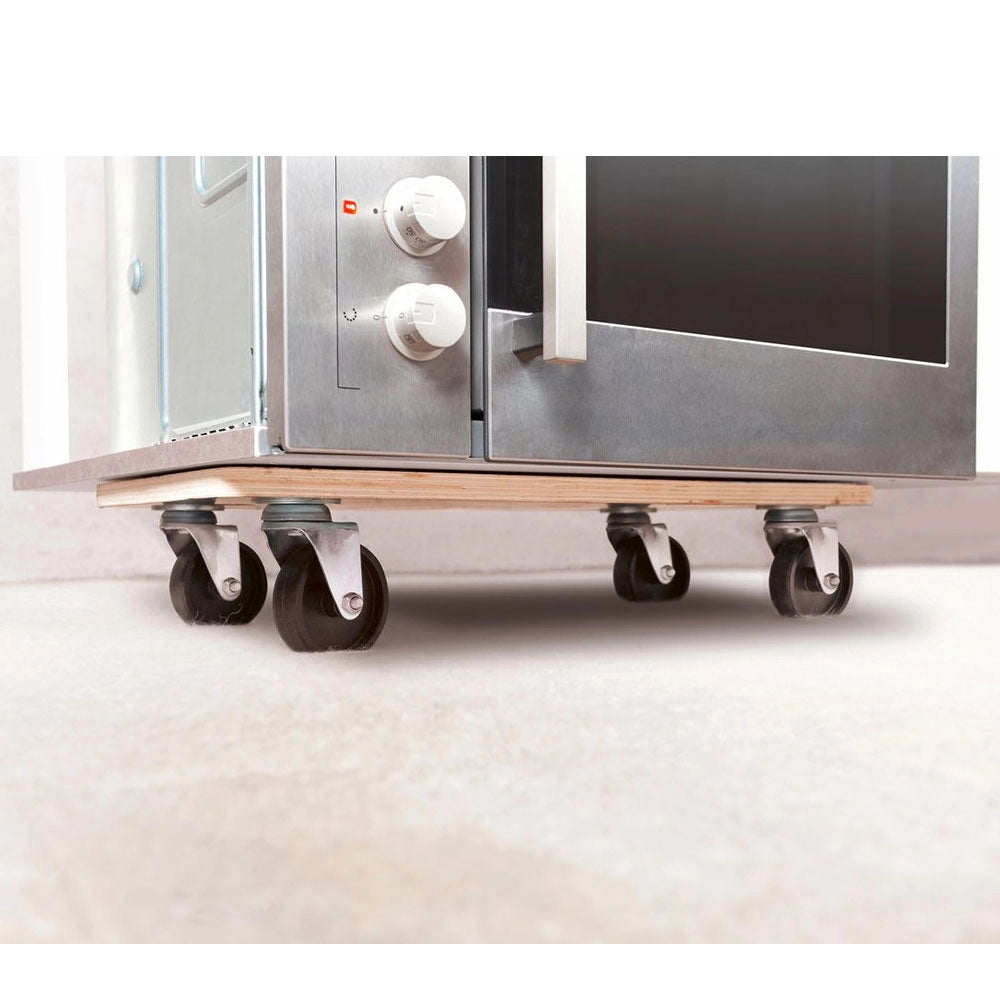 Carrello Pedana con Ruote Sposta Carichi Mobili in Legno Carico Max 150 kg