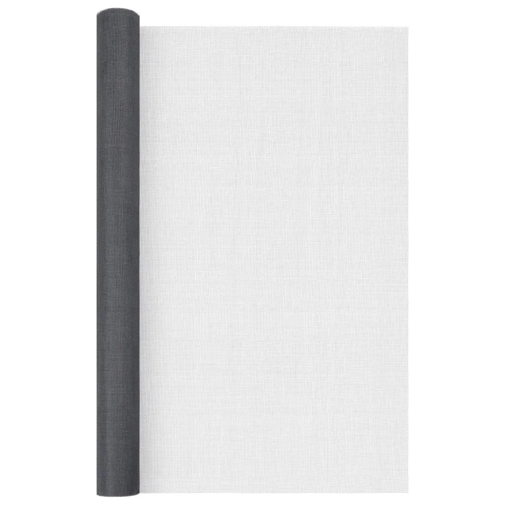 Zanzariera in Fibra di Vetro 100x500 cm Grigia CFW7631183