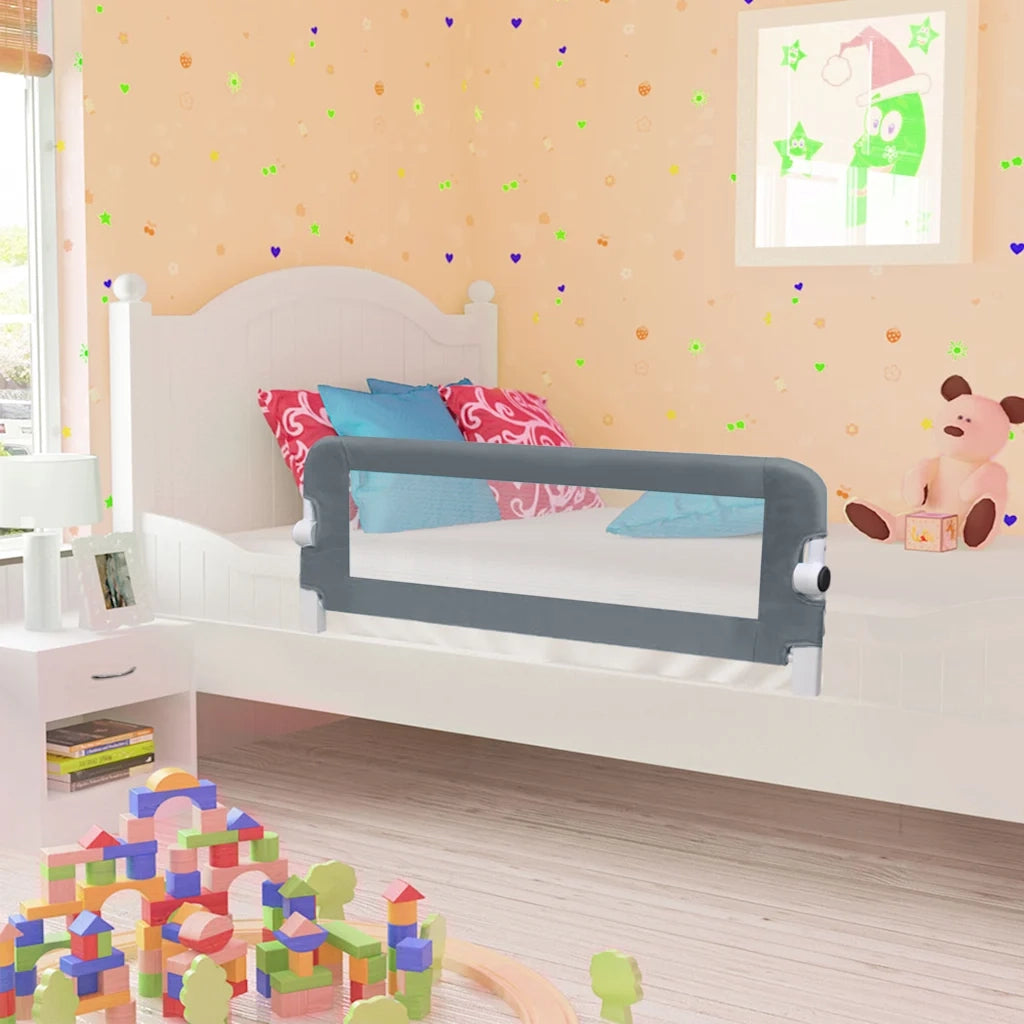 Sponde Letto di Sicurezza Bambini Grigio 102x42cm Poliestere CFW5691969