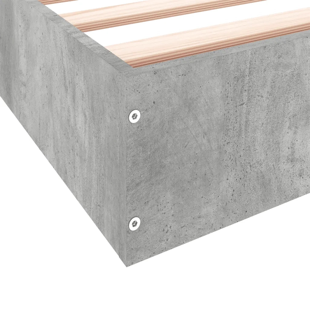 Giroletto-Struttura Letto Grigio Cemento 75x190 cm in Legno Multistrato 276765