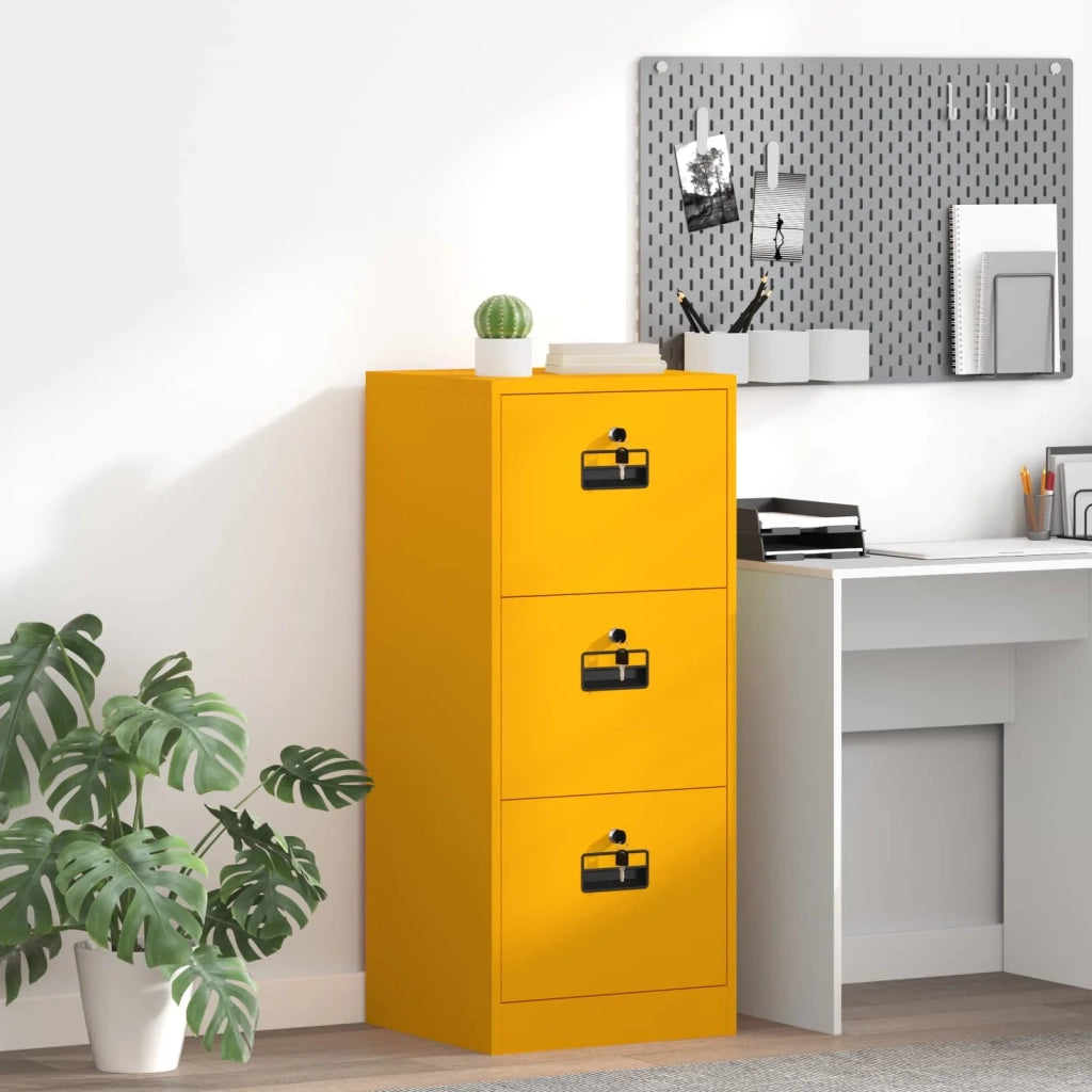 Armadio per File Geometrico Giallo senape 45,5 x 42 x 106,5 cm
