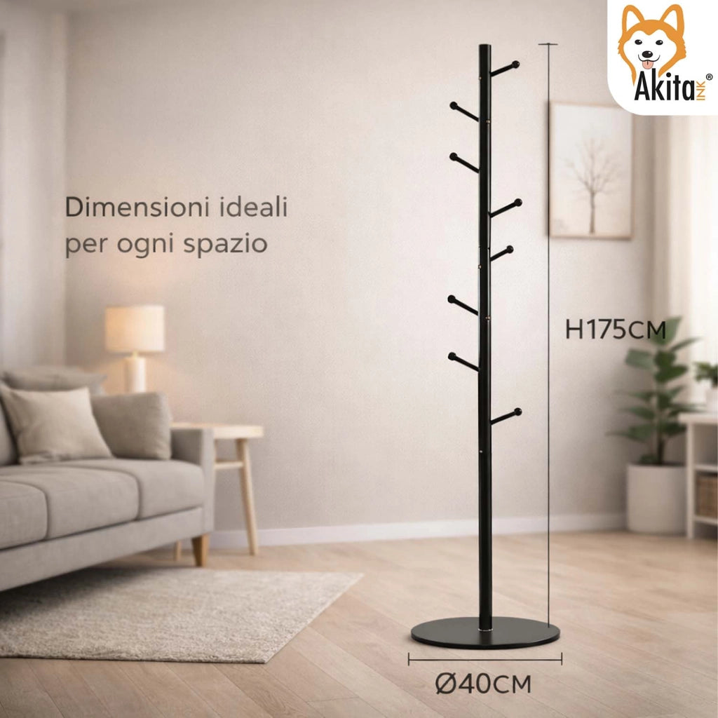Akitaink Attaccapanni Terra 8 Ganci Base MDF Nero