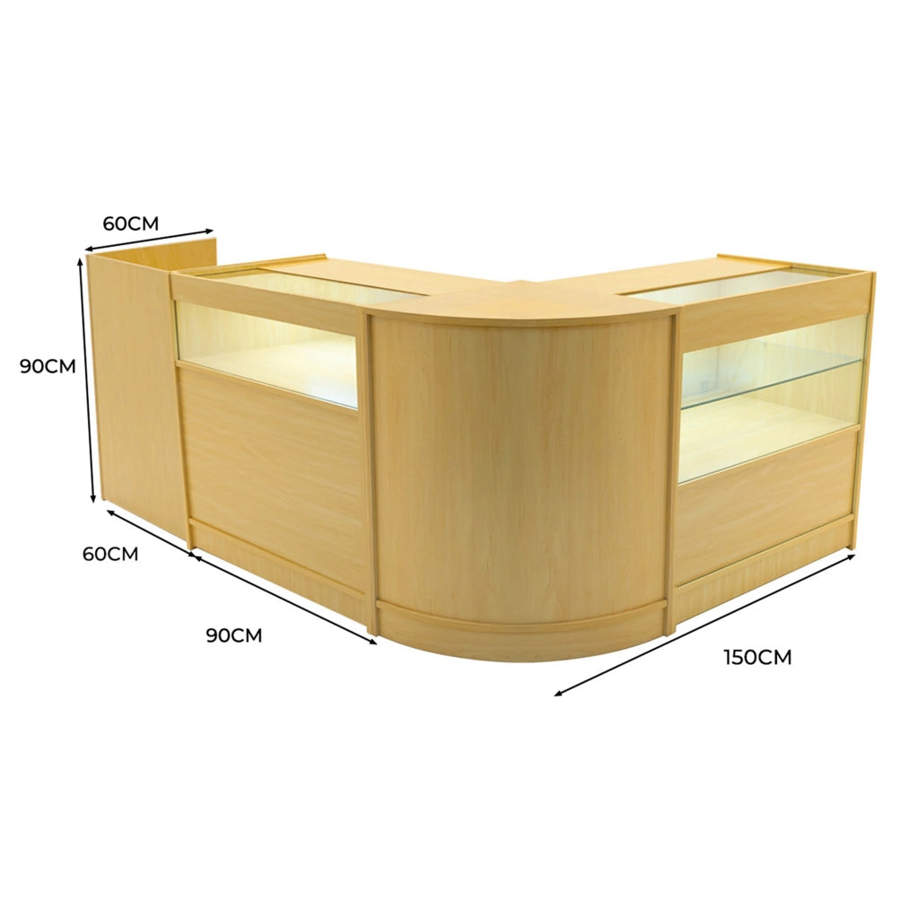 Set Banconi Acero Gravity LED B900 C900 CM60 TB60 con Vetrina e Serratura