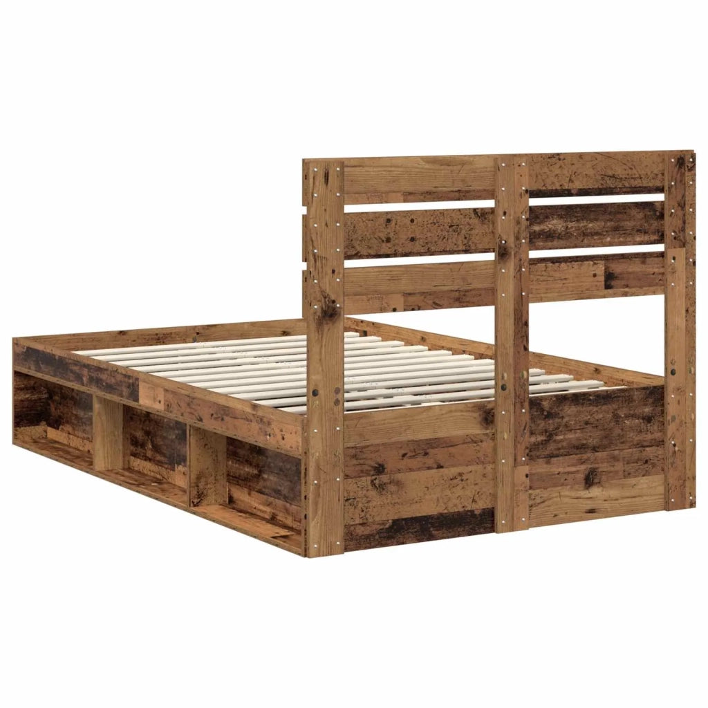 Struttura del letto Legno vecchio 135 x 190 cm Pino massello