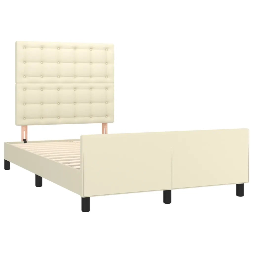 Giroletto con Testiera Crema 120x200 cm in Similpelle cod mxl 62185