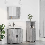Set di mobili per il bagno con porta 3 pcs Grigio Sonoma 3392949