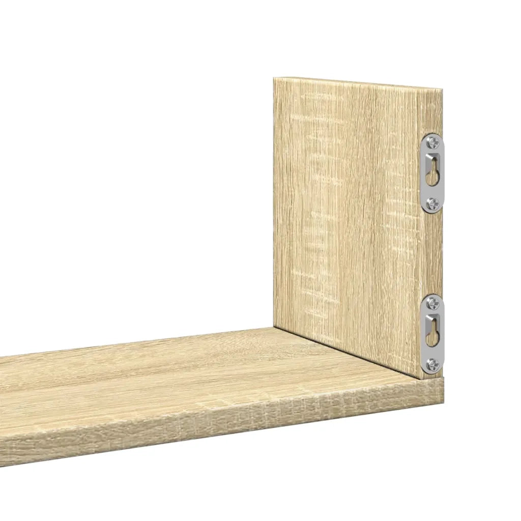 Mensole Parete 2pz Rovere Sonoma 58x18x18 cm in Truciolato 853283