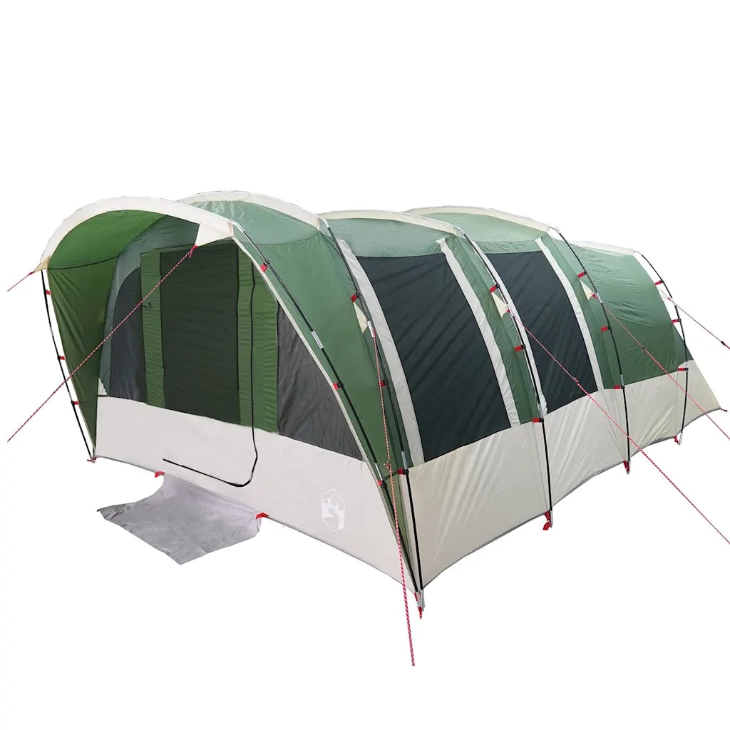 Tenda Familiare a Tunnel per 8 Persone-Tenda da campeggio Verde Impermeabile 124962